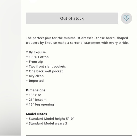 Anthropologie Exquise Barrel Seamed Chinos NWT - Picture 5 of 5